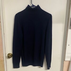 Express Men's Navy Blue Turtleneck Sweater